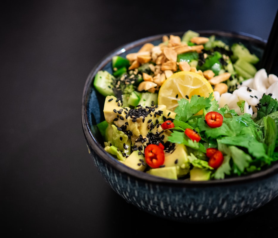 Grüner Salat mit Gemüse